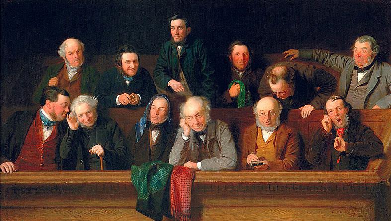 The Jury - oil painting by John Morgan